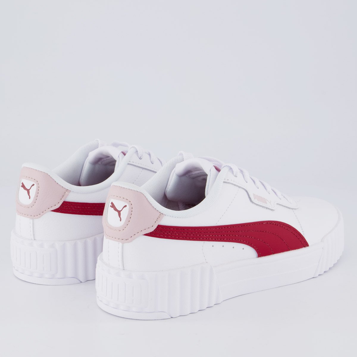 Tênis Puma Carina 3.0 Feminino Branco e Vermelho Branco 3