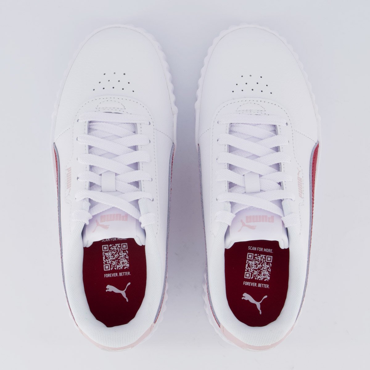 Tênis Puma Carina 3.0 Feminino Branco e Vermelho Branco 4