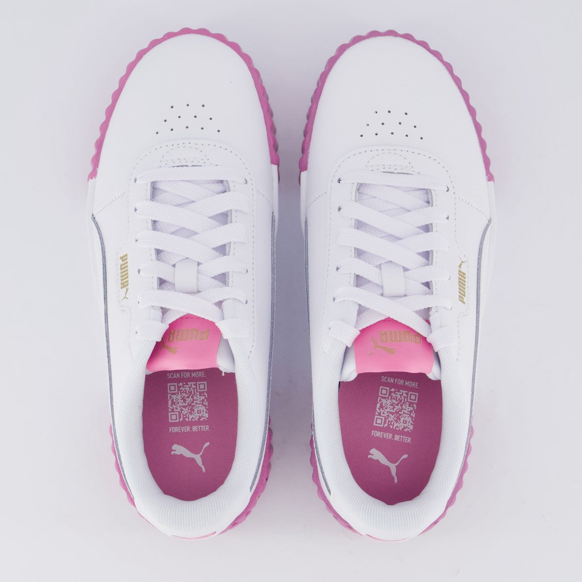 Tênis Puma Carina 3.0 Feminino Branco e Rosa II Branco 4