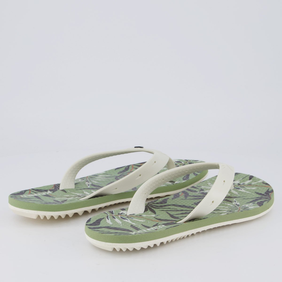 Chinelo Kenner Summer Dunas Verde e Branco Branco 4
