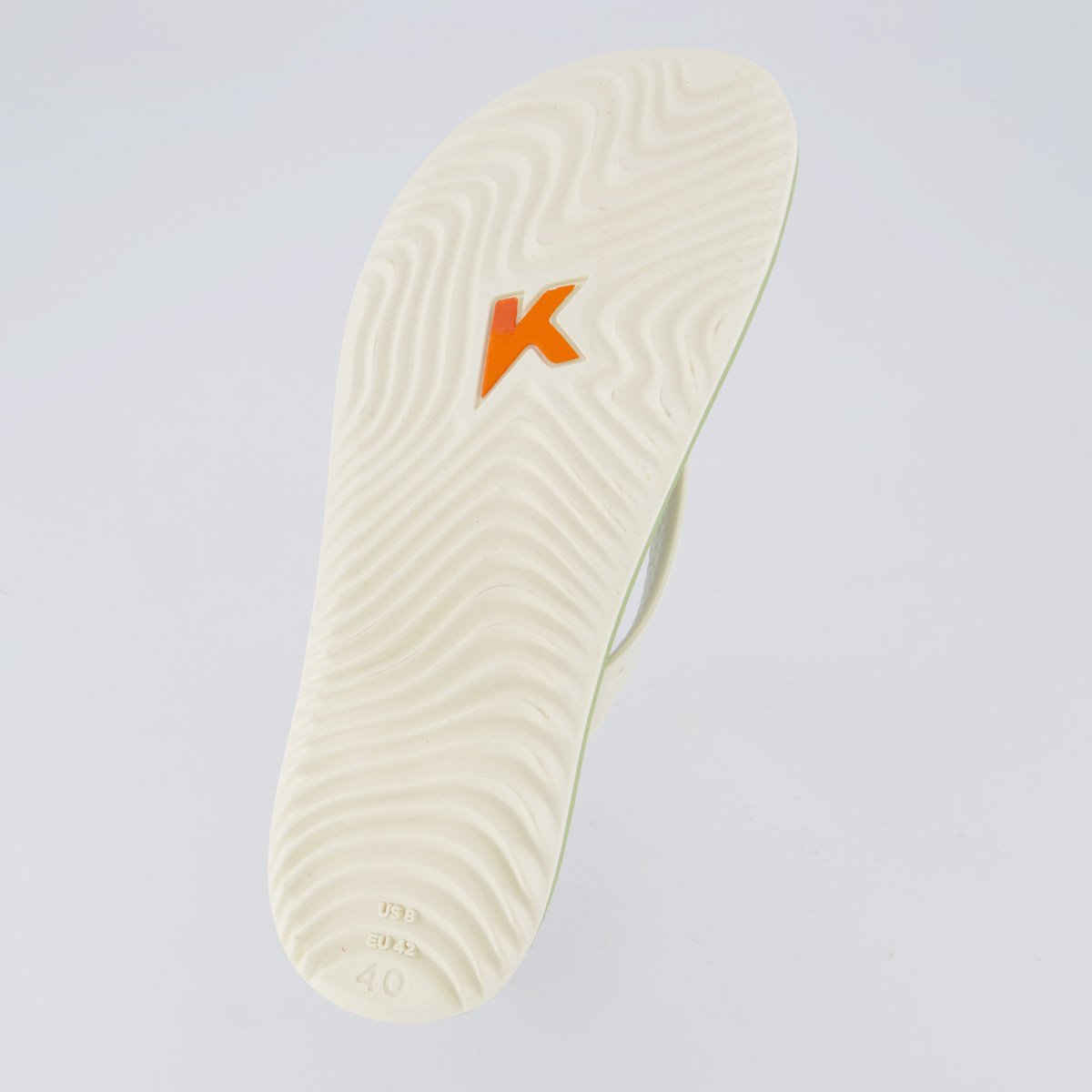 Chinelo Kenner Summer Dunas Verde e Branco Branco 5