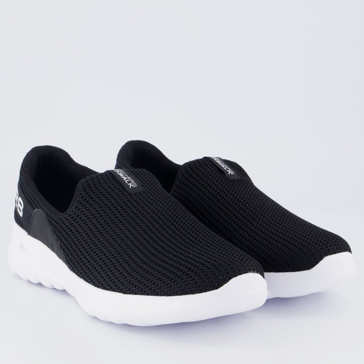Tênis Skechers Go Walk Joy Feminino Preto e Branco Preto 2