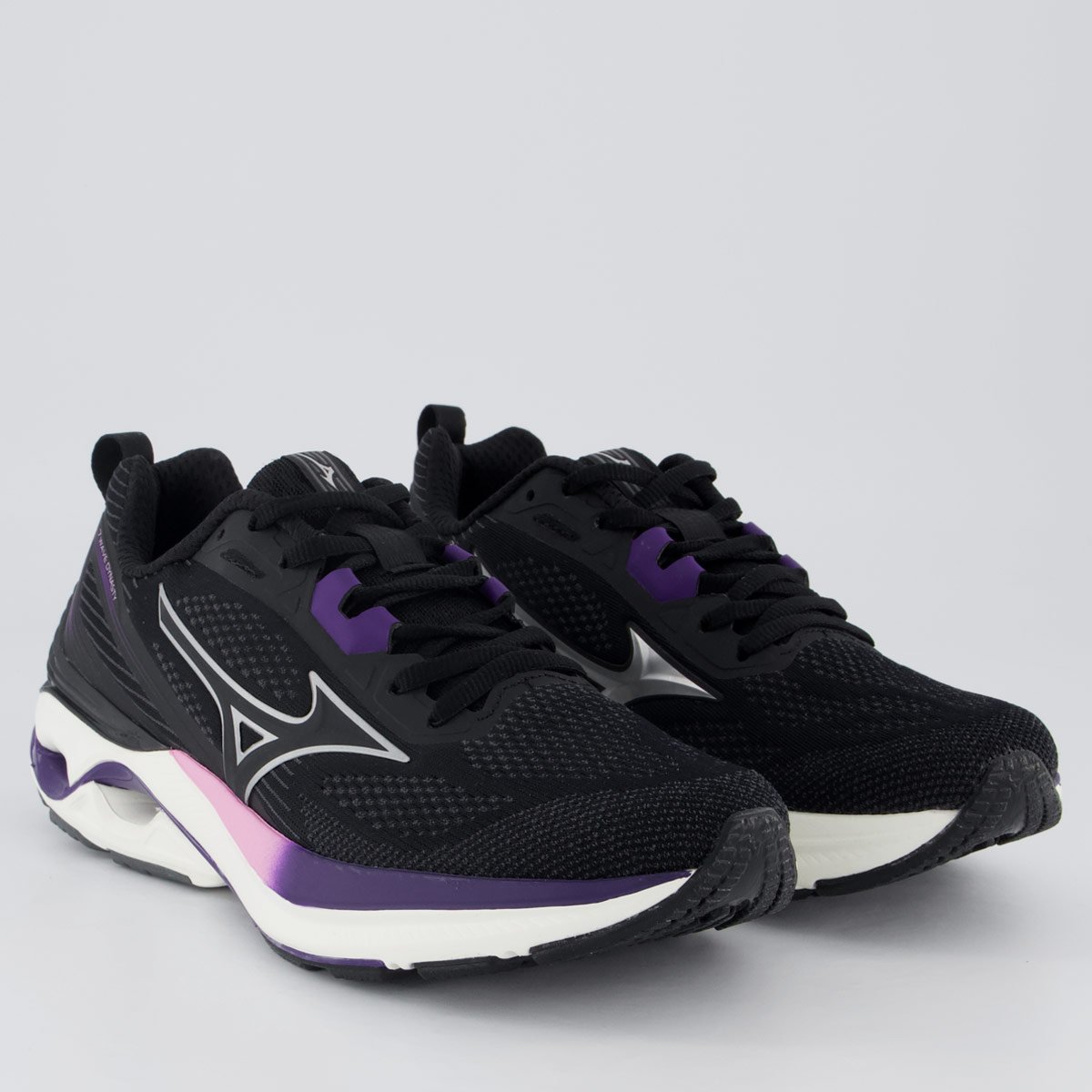 Tênis Mizuno Wave Dinasty 7 Feminino Preto e Roxo Preto 2