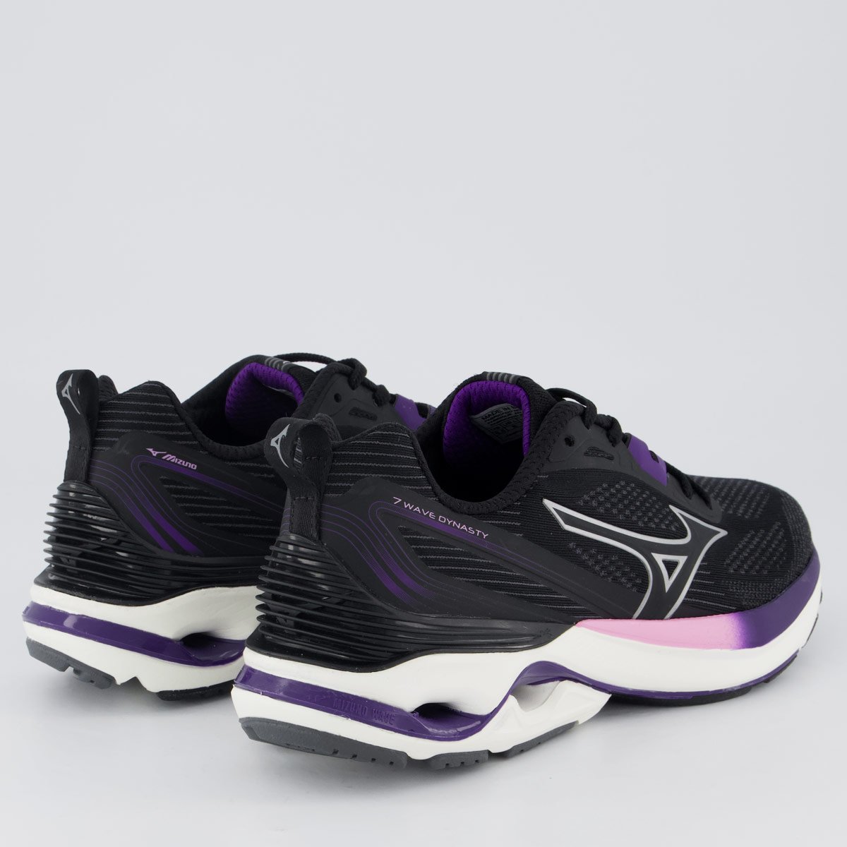 Tênis Mizuno Wave Dinasty 7 Feminino Preto e Roxo Preto 3