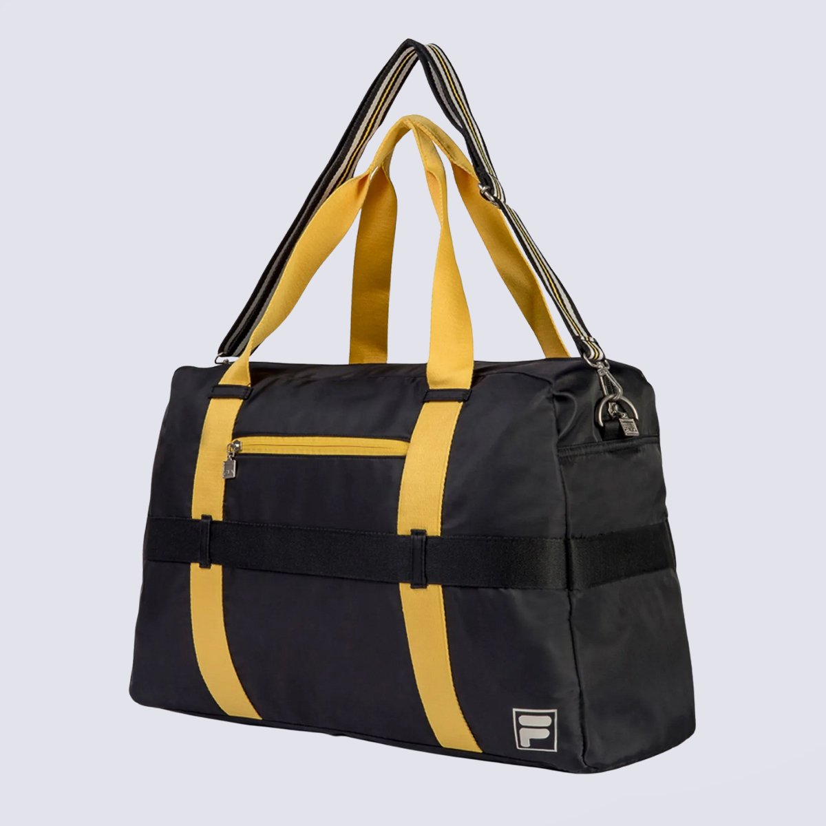 Bolsa Fila Social Club Preto e Amarelo Preto 2