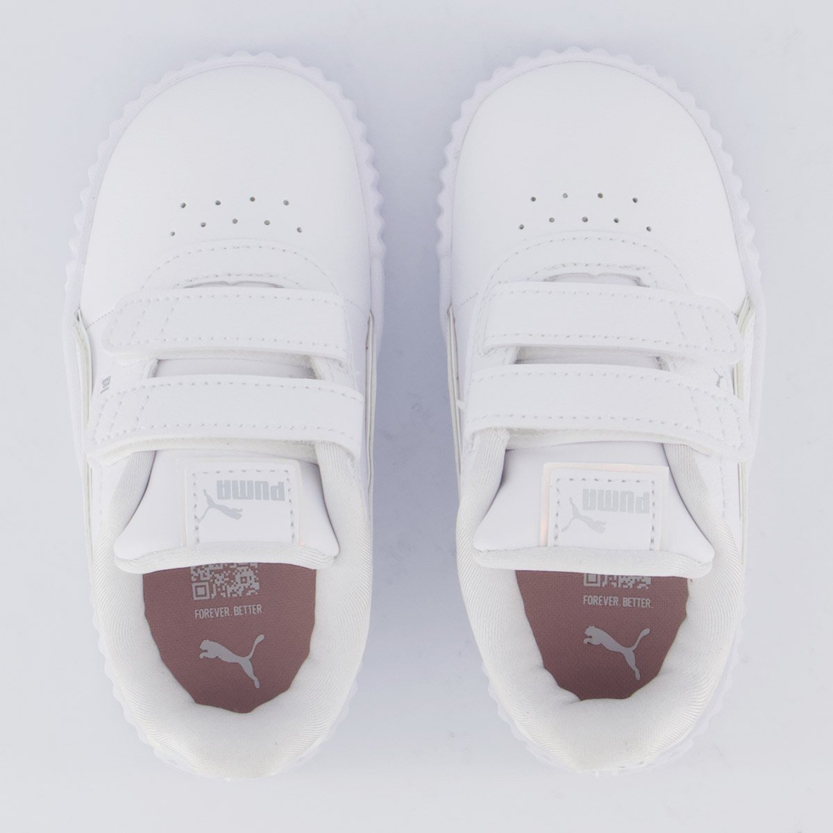 Tênis Puma Carina 3.0 Holo 2.0 Infantil Branco Branco 4