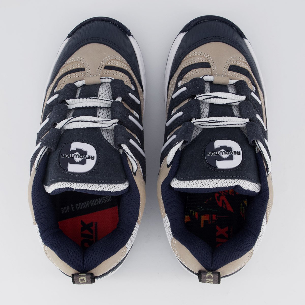 Tênis Qix Revolution Sabotage Marinho e Cinza Azul Marinho 4