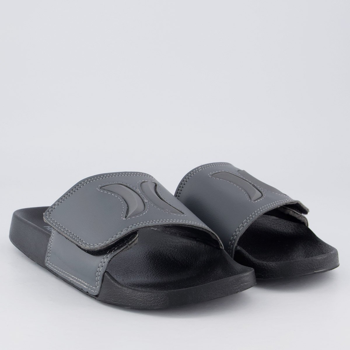 Chinelo Hurley Slide Cinza Cinza 3