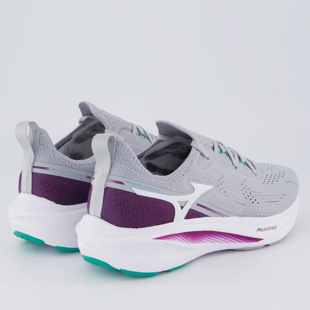 Tênis Mizuno Sunrise Feminino Cinza e Vinho Cinza 3