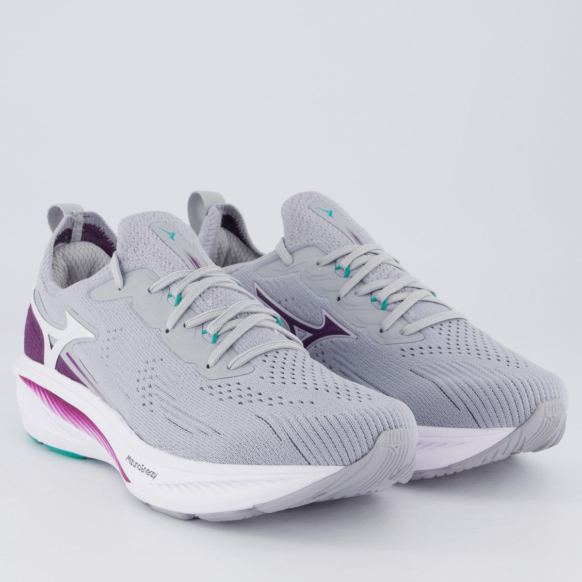 Tênis Mizuno Sunrise Feminino Cinza e Vinho Cinza 2