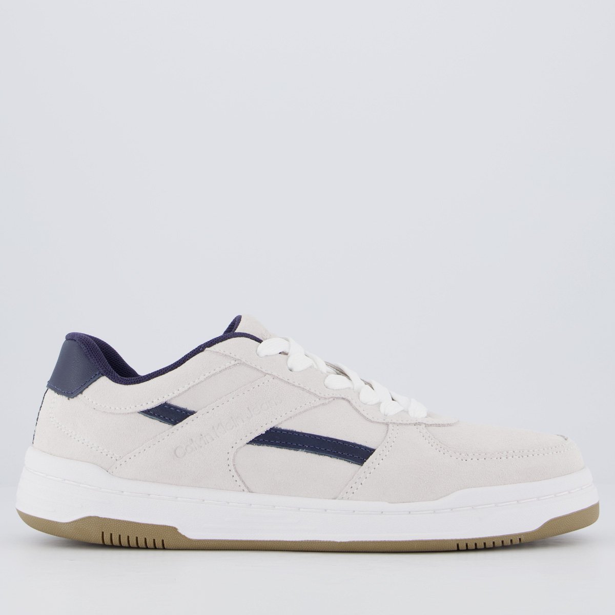 Tênis Calvin Klein Camurça Layers Cinza