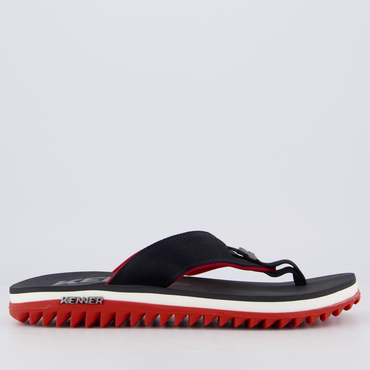 Chinelo Kenner Kivah Line Preto e Vermelho Preto/Vermelho 2