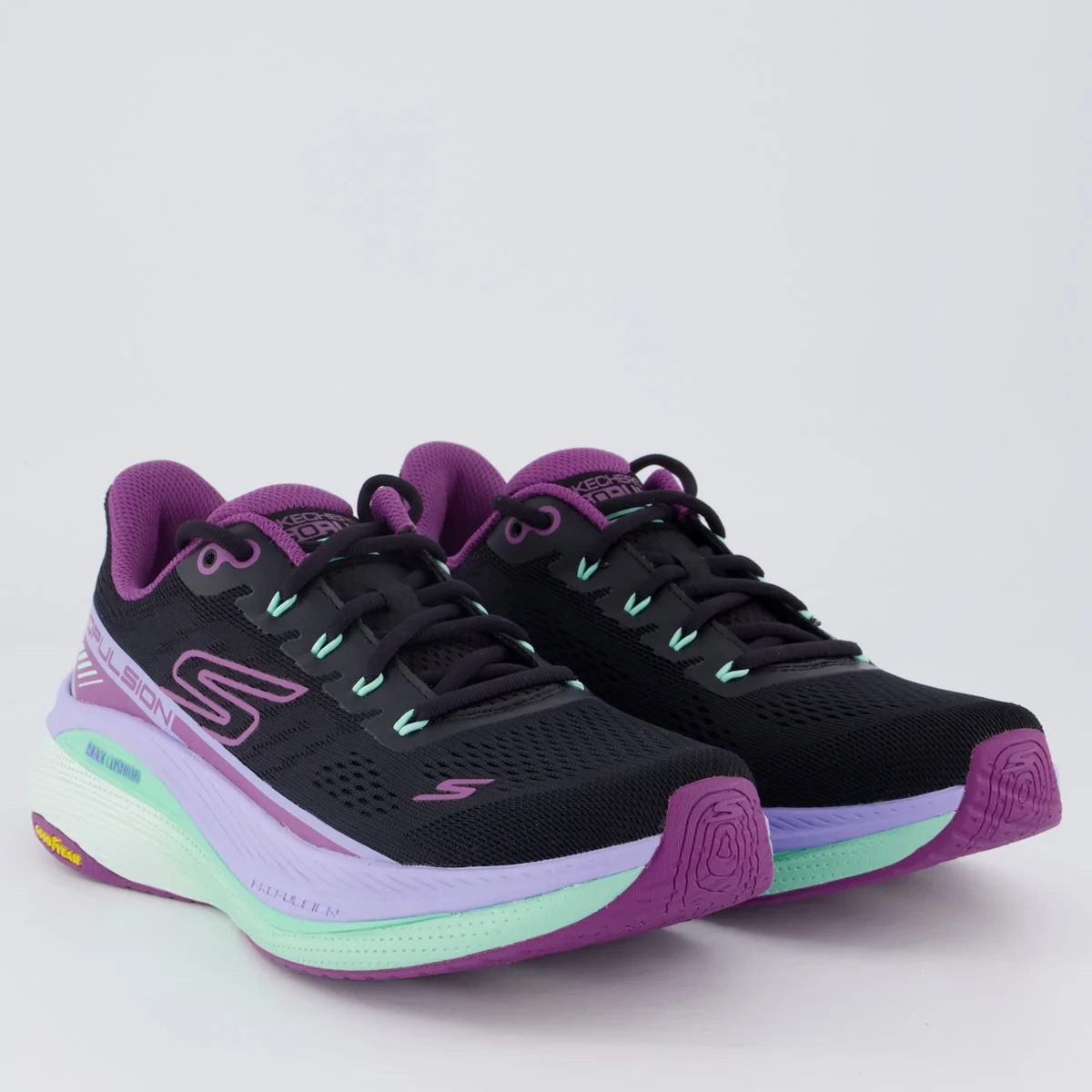 Tênis Skechers Max Cushioning Propulsion Feminino Roxo Preto/Roxo 2