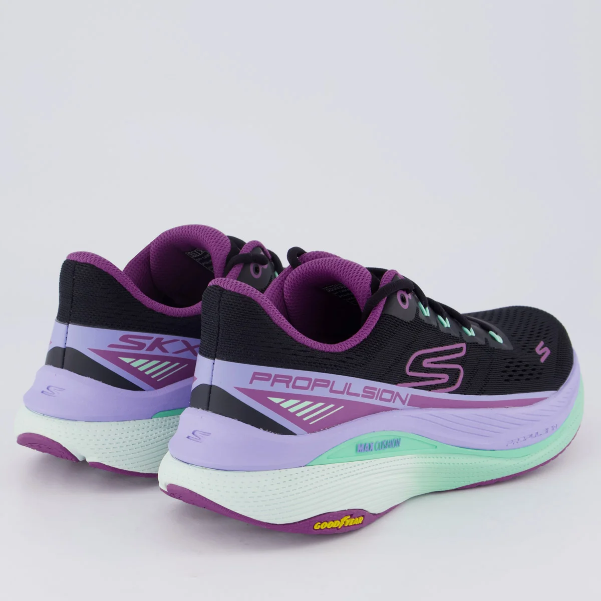 Tênis Skechers Max Cushioning Propulsion Feminino Roxo Preto/Roxo 3