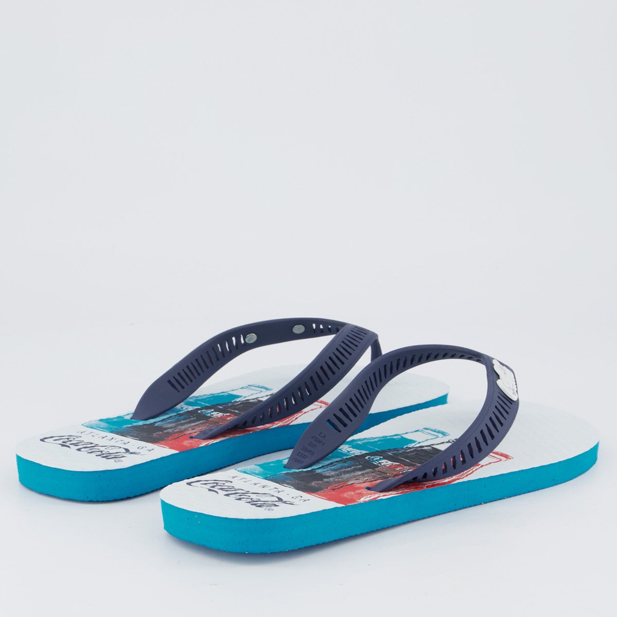 Chinelo Coca Cola Bottle Dimension Turquesa e Marinho Azul Marinho 4