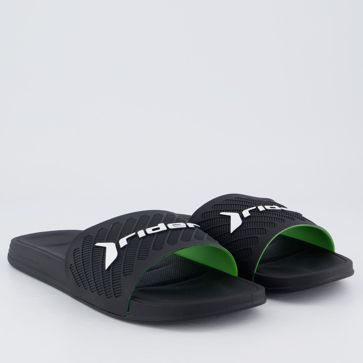 Chinelo Slide Rider Free II Preto e Verde Preto 3