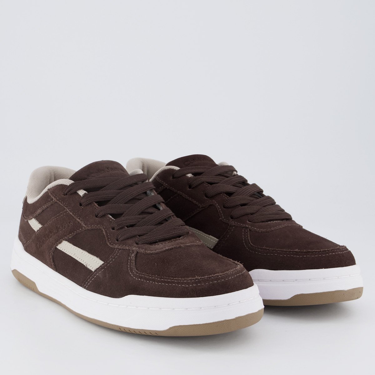 Tênis Calvin Klein Camurça Layers Marrom Marrom 2