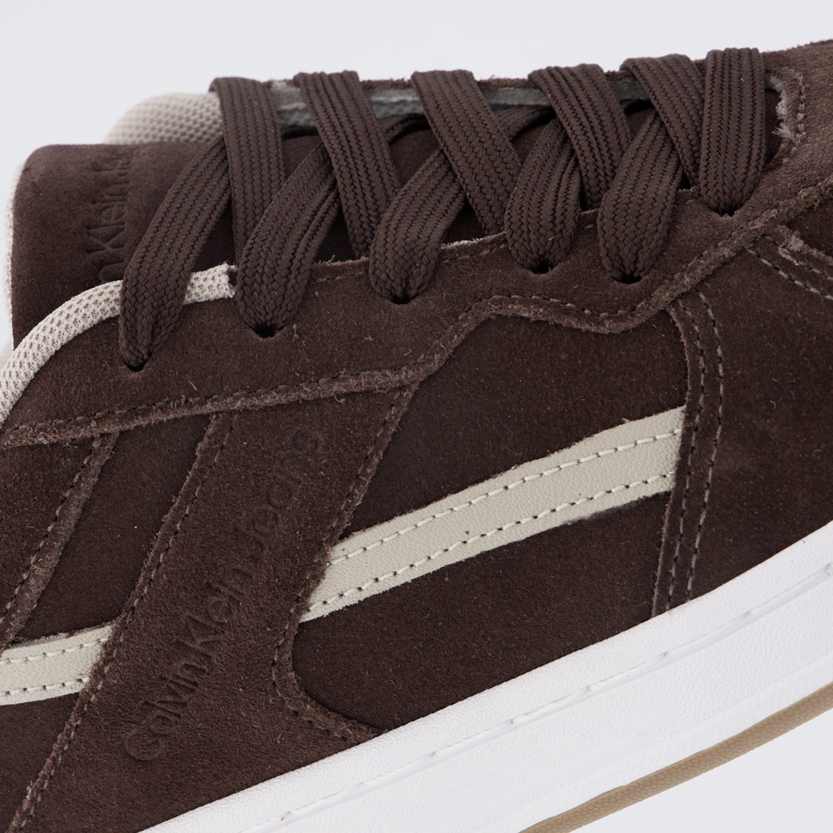 Tênis Calvin Klein Camurça Layers Marrom Marrom 7