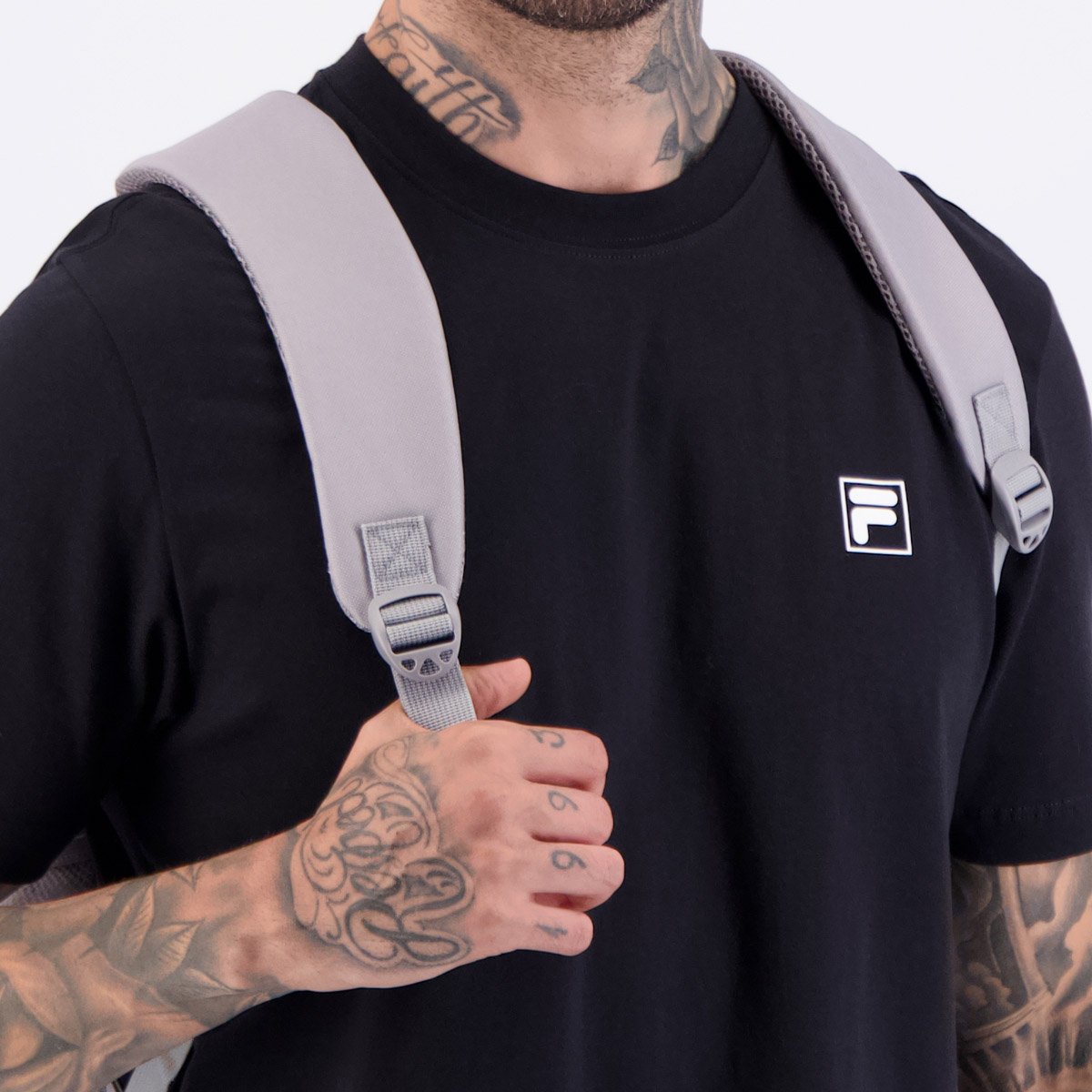 Mochila Fila Basic Letter Cinza Cinza 3