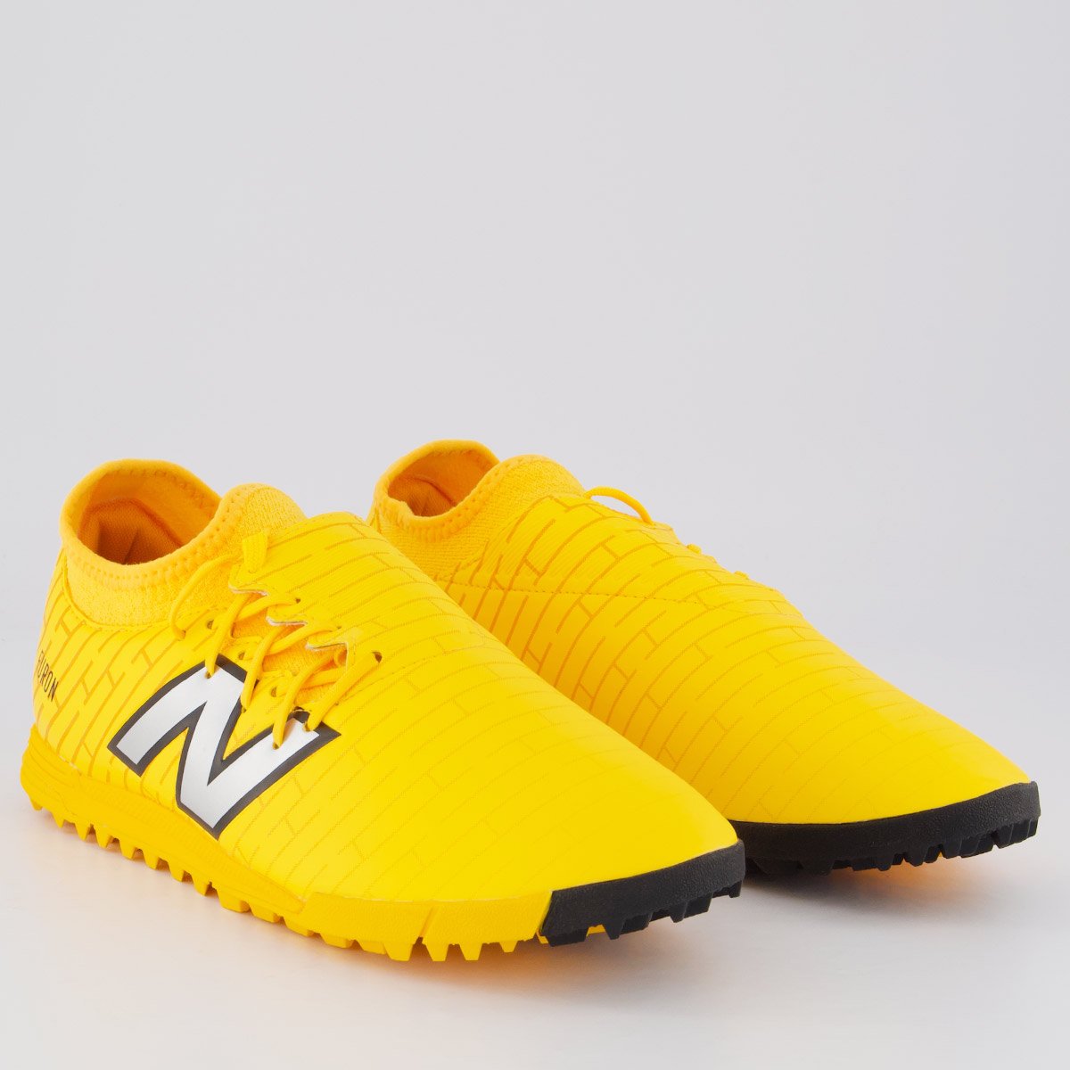 Chuteira New Balance Furon Dispatch Society Laranja Amarelo 2