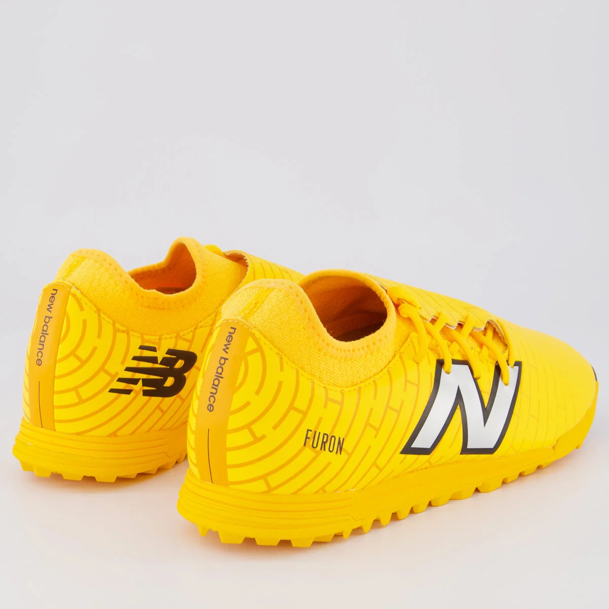 Chuteira New Balance Furon Dispatch Society Laranja Amarelo 3