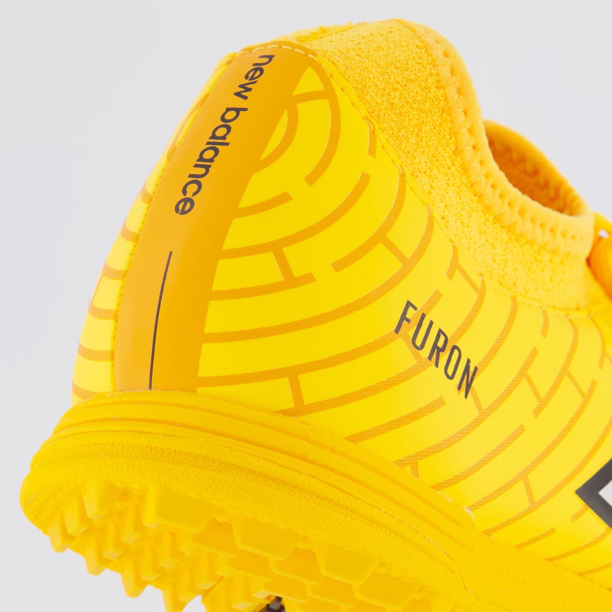 Chuteira New Balance Furon Dispatch Society Laranja Amarelo 6