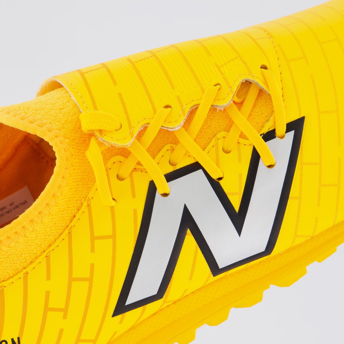 Chuteira New Balance Furon Dispatch Society Laranja Amarelo 7
