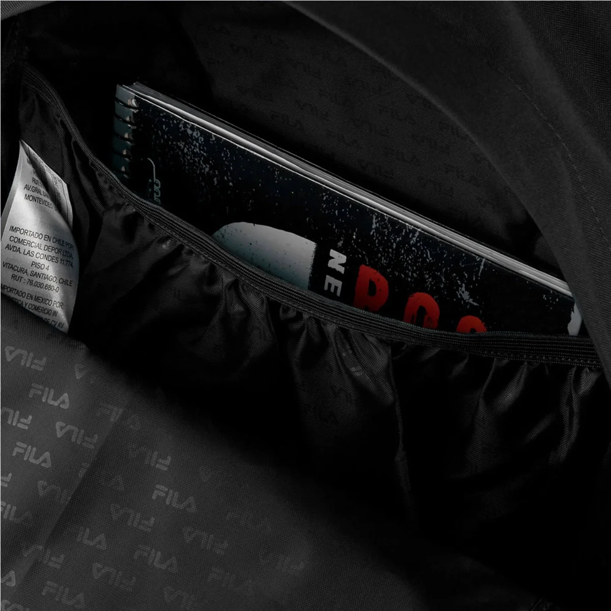 Mochila Fila Retro Letter Preto Preto 5