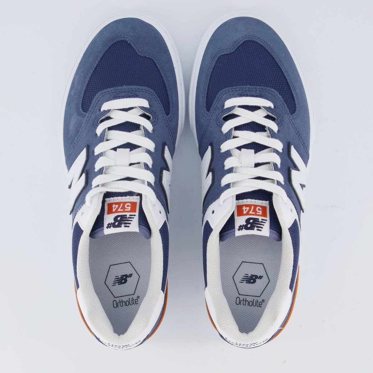 Tênis New Balance NM574 Marinho e Branco Azul 4
