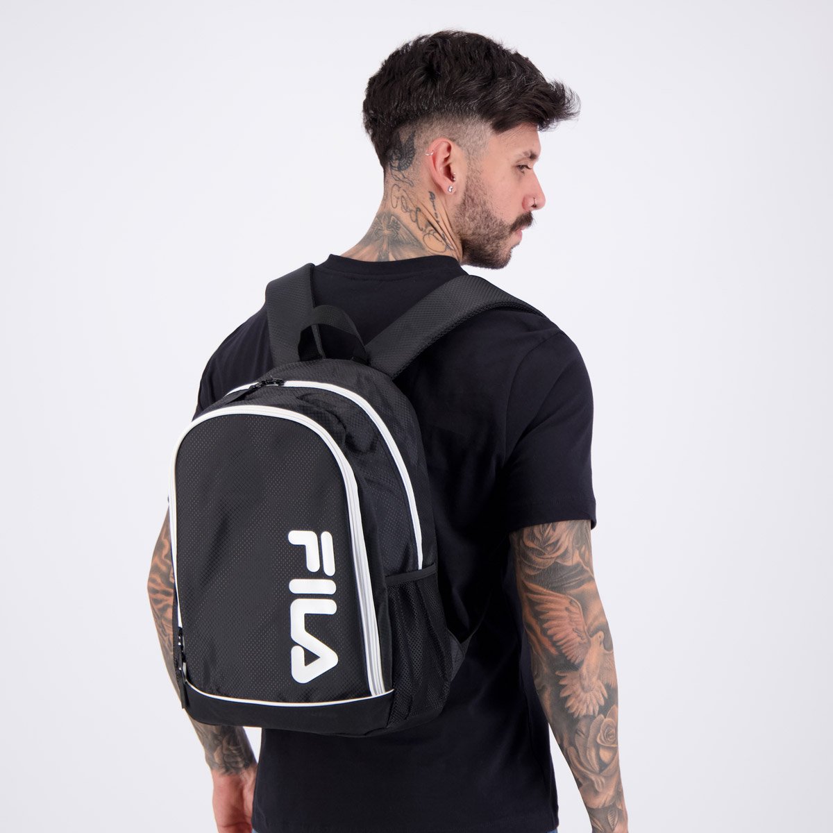 Mochila Fila College Letter Preta