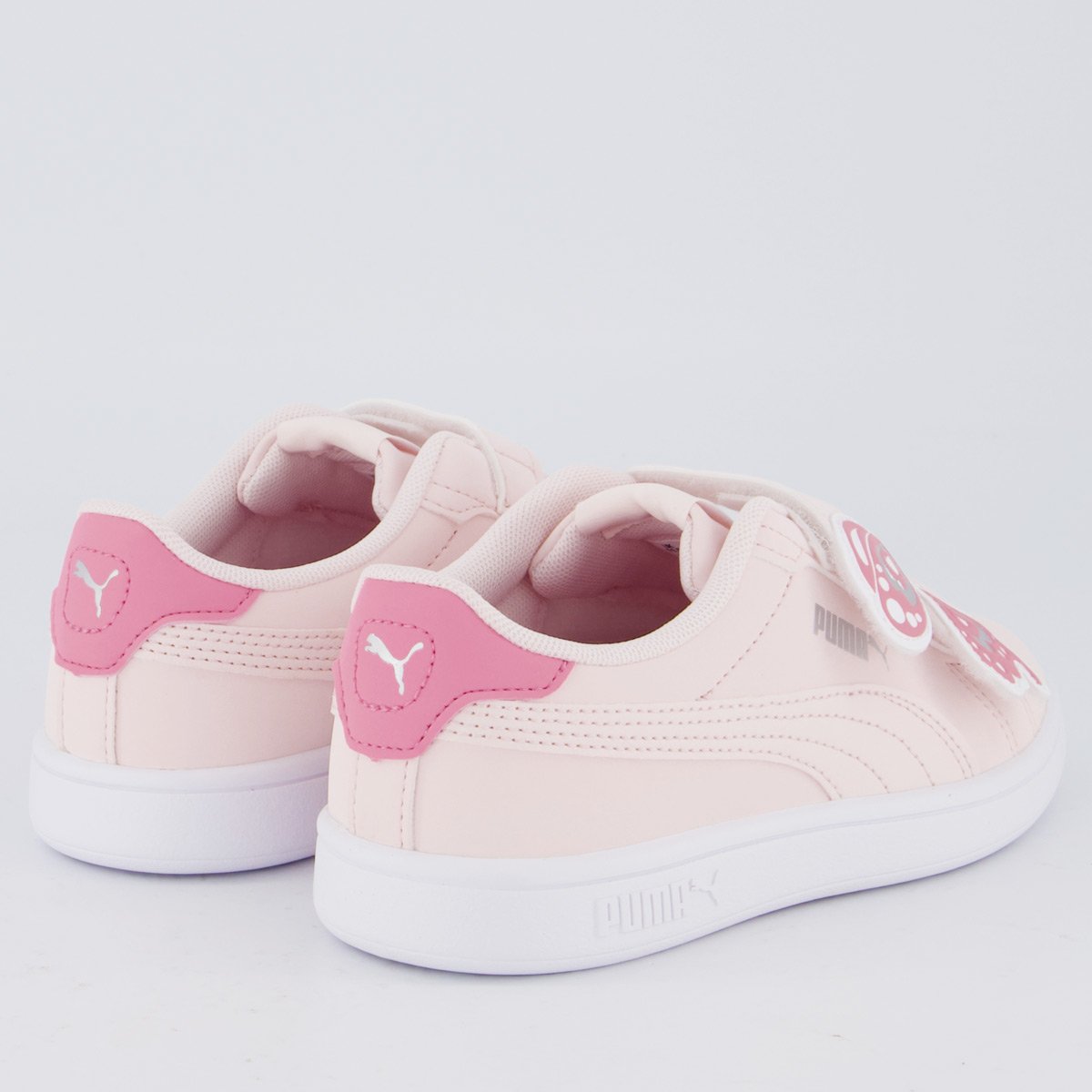 Tênis Puma Smash 3.0 Juvenil Rosa e Branco Rosa 3