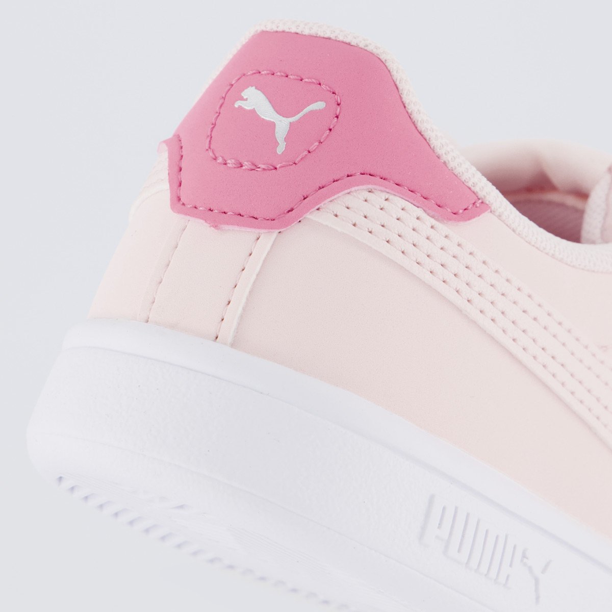 Tênis Puma Smash 3.0 Juvenil Rosa e Branco Rosa 6