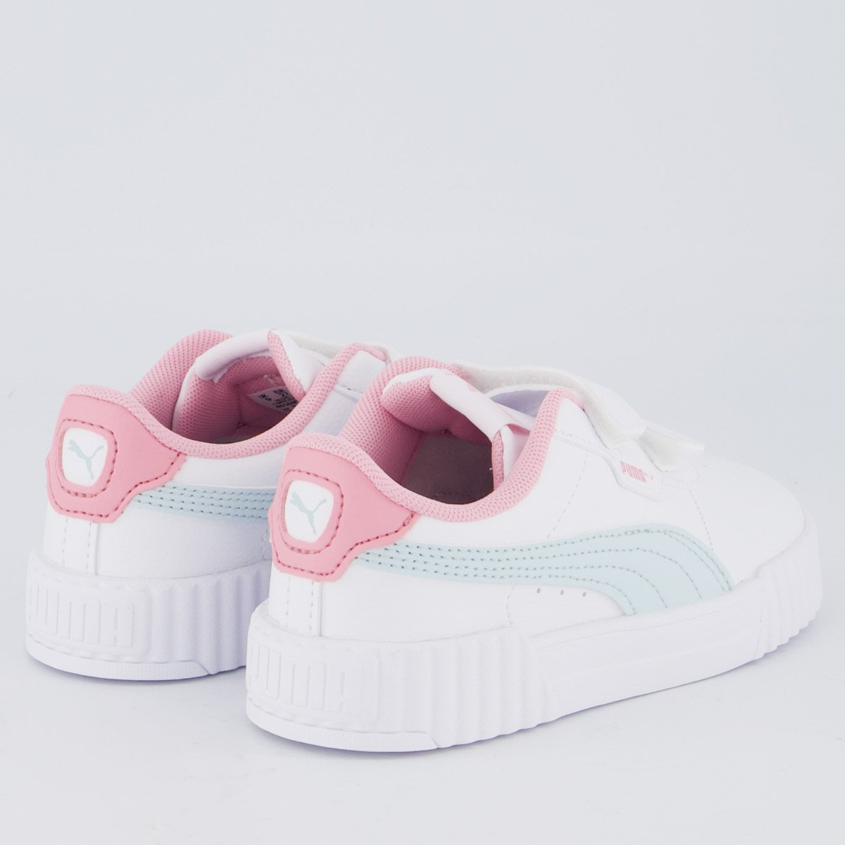 Tênis Puma Carina 3.0 V Infantil Branco e Rosa Branco 3