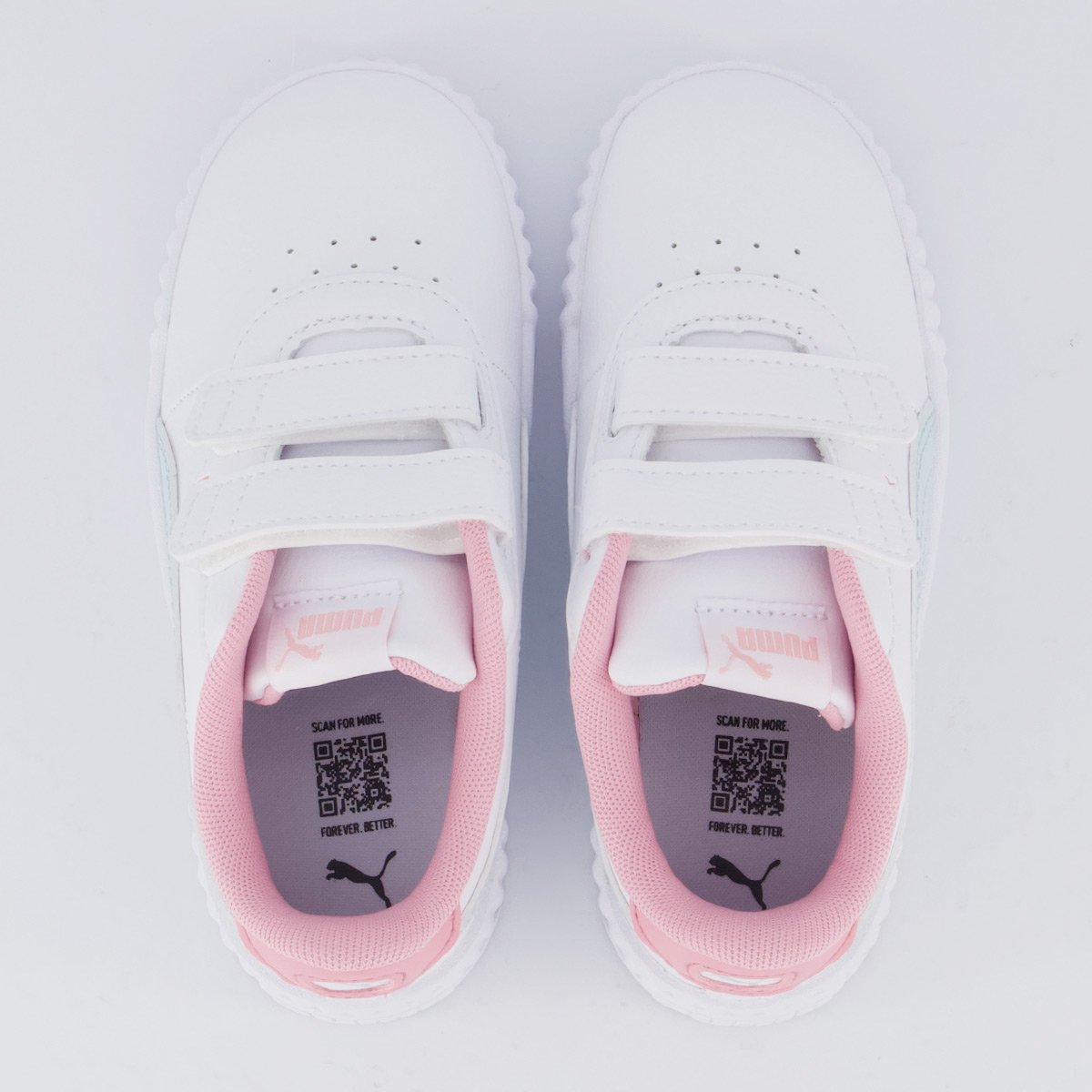 Tênis Puma Carina 3.0 V Infantil Branco e Rosa Branco 4