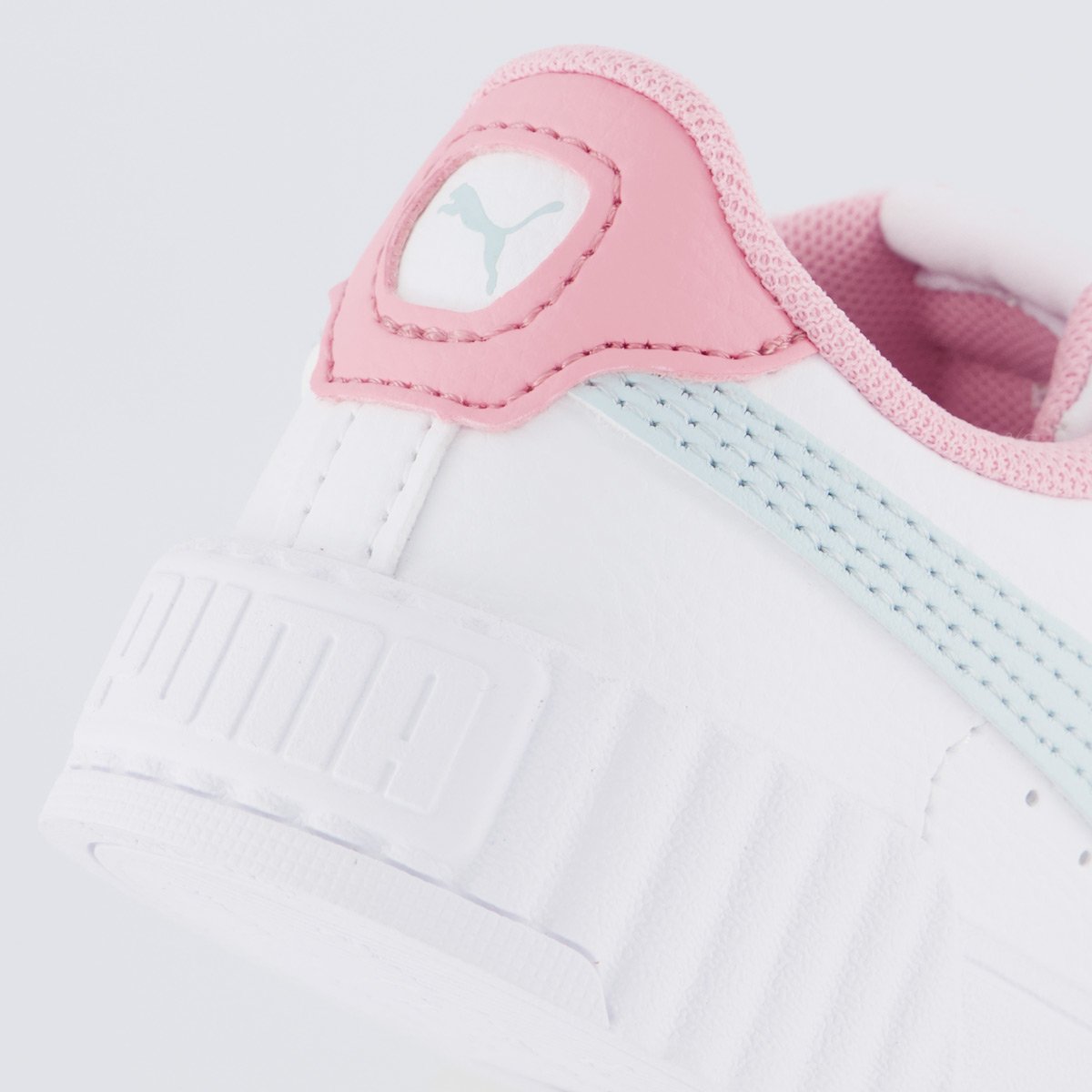 Tênis Puma Carina 3.0 V Infantil Branco e Rosa Branco 6