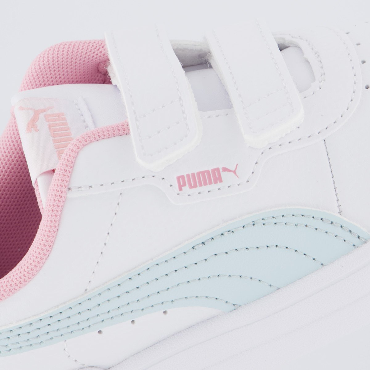 Tênis Puma Carina 3.0 V Infantil Branco e Rosa Branco 7