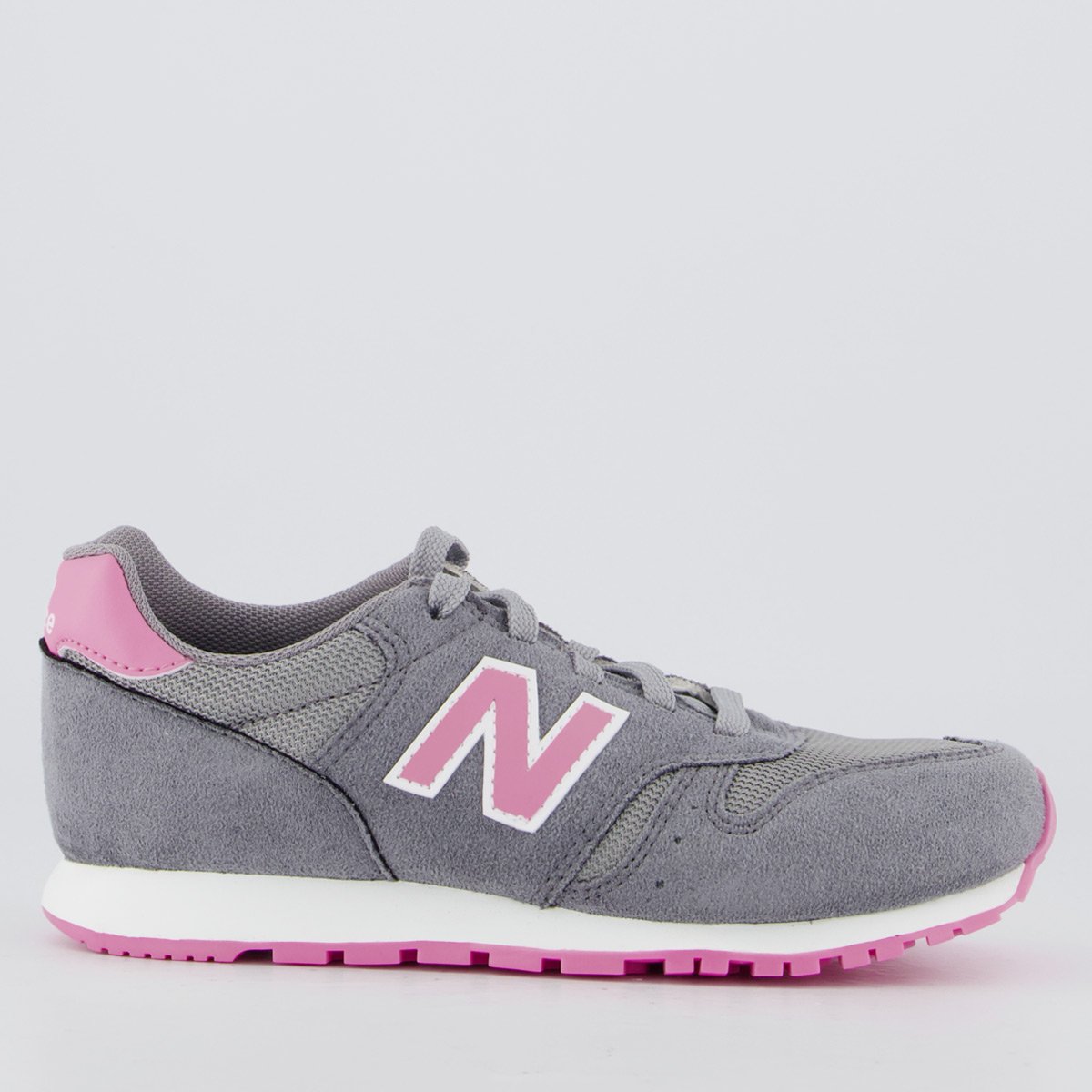 Tênis New Balance 373 Juvenil Cinza e Rosa