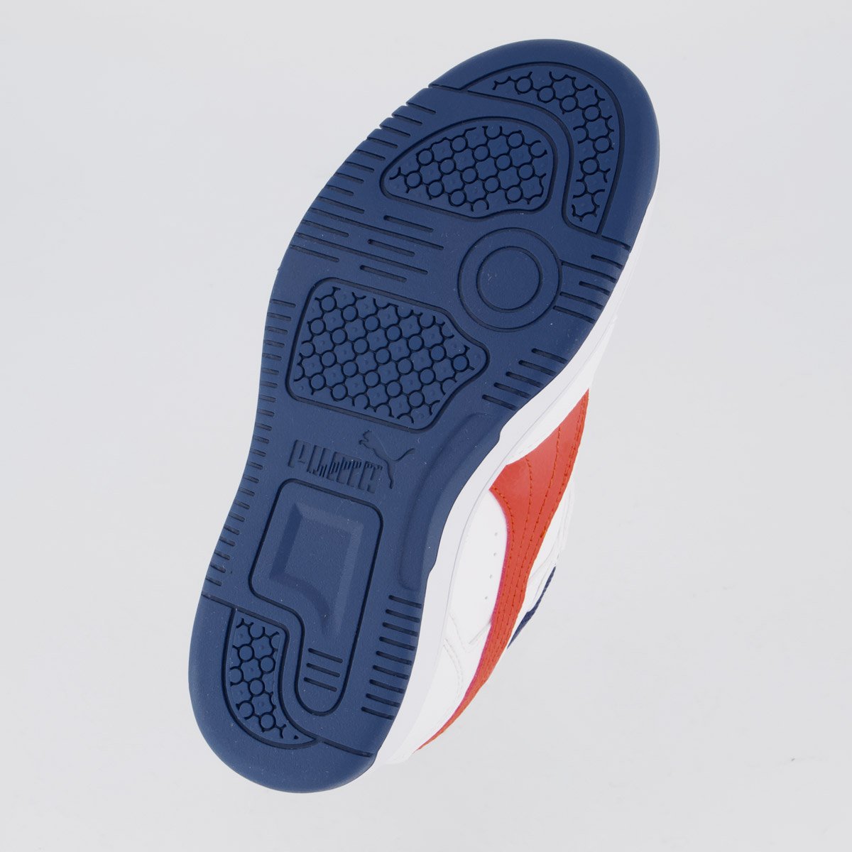 Tênis Puma Rebound V6 LO Juvenil Branco e Vermelho Branco 5