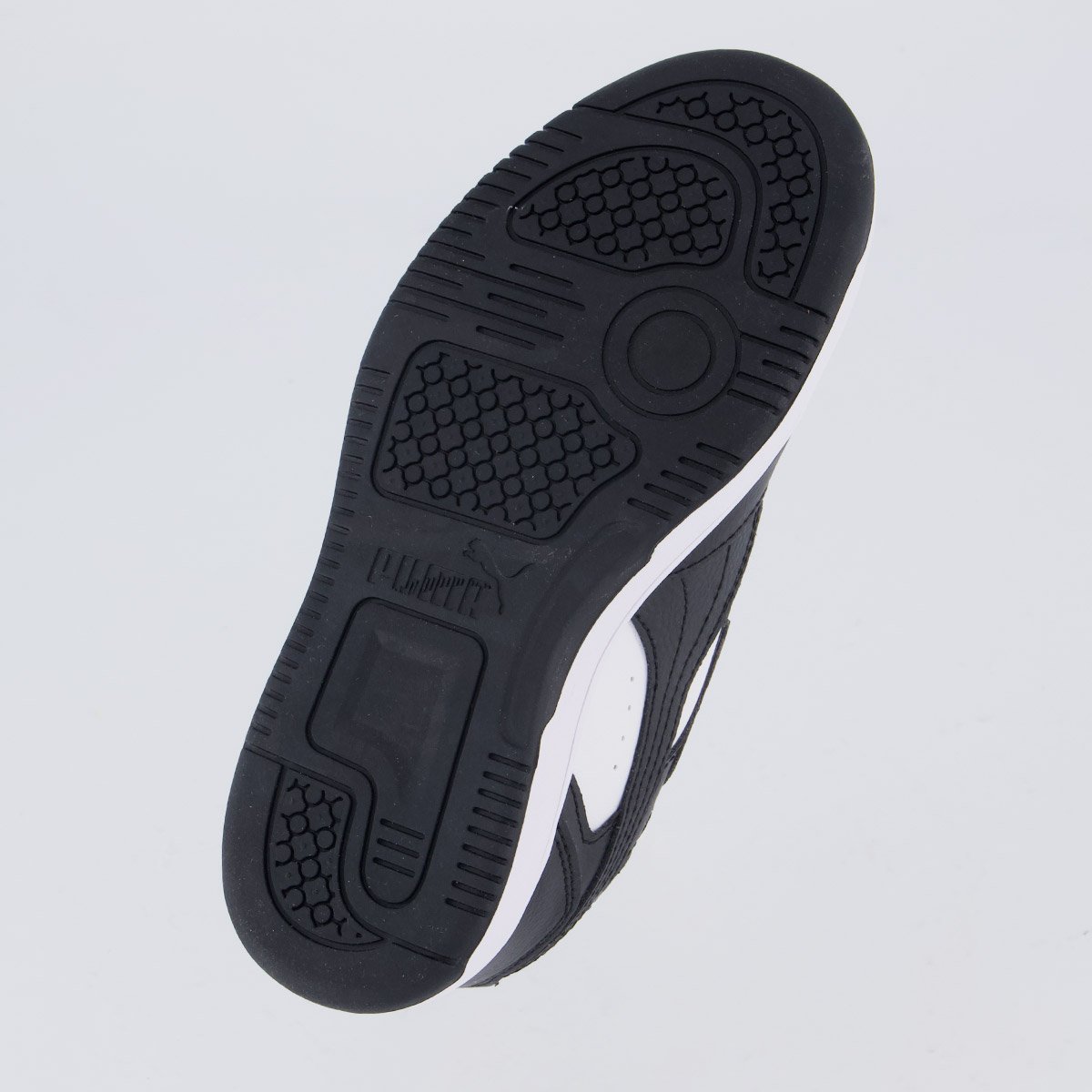 Tênis Puma Rebound V6 LO Juvenil Branco e Preto Preto/Branco 5