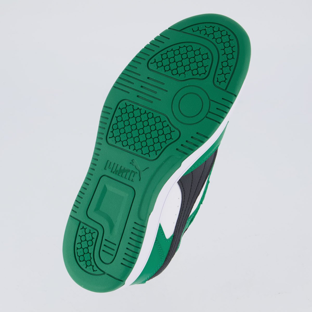 Tênis Puma Rebound V6 LO Juvenil Branco e Verde Verde 5