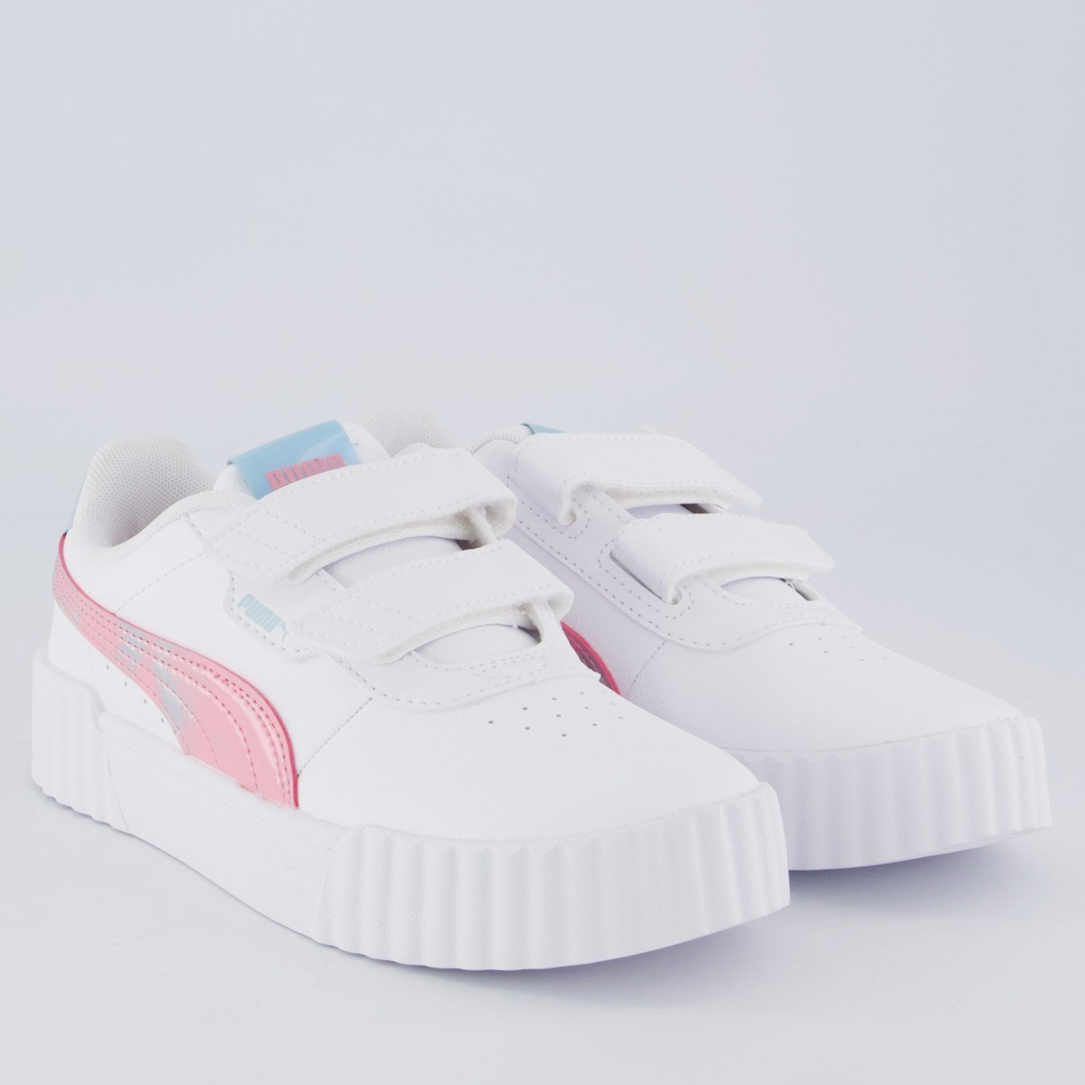 Tênis Puma Carina 3.0 Space Juvenil  Branco e Rosa Branco 2