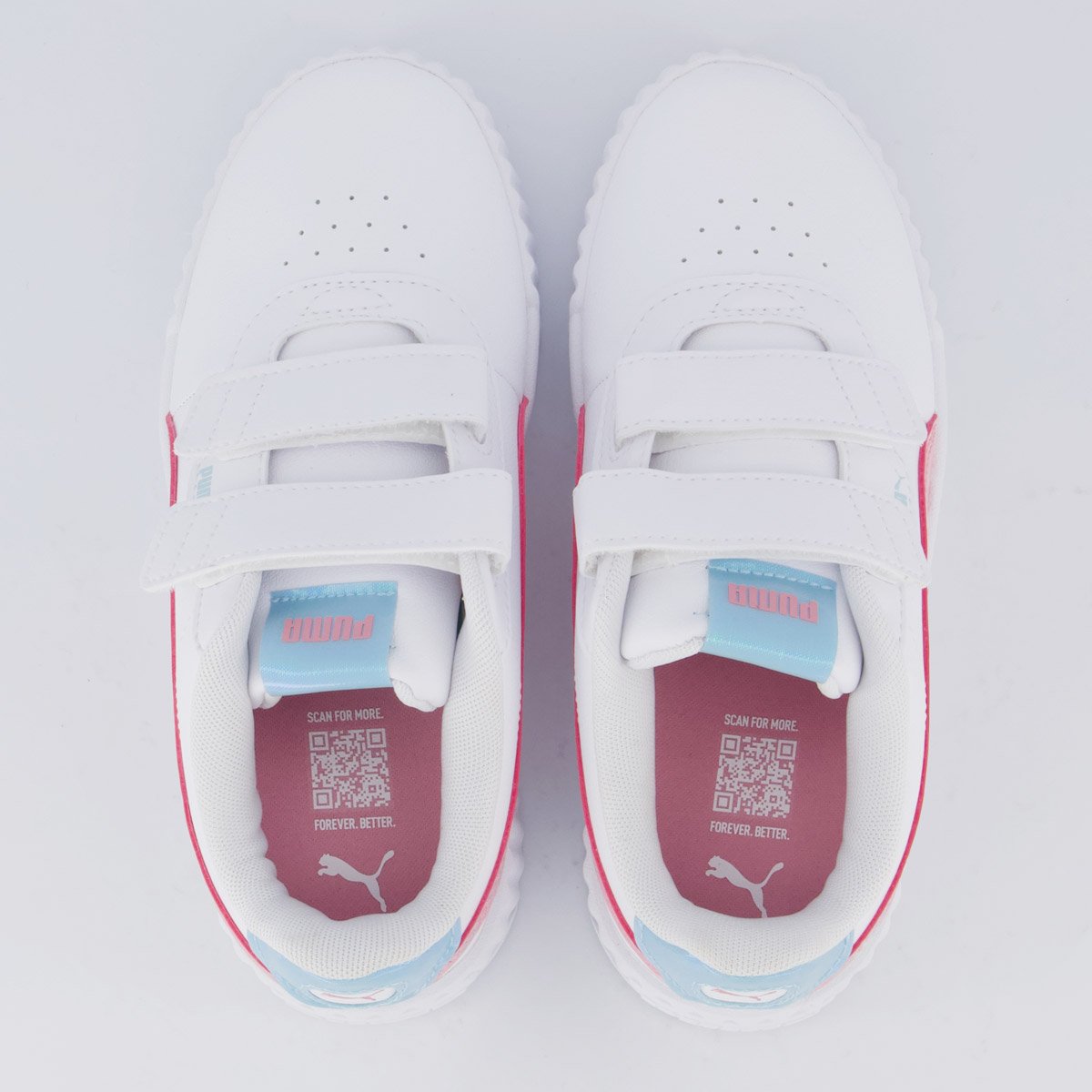 Tênis Puma Carina 3.0 Space Juvenil  Branco e Rosa Branco 4