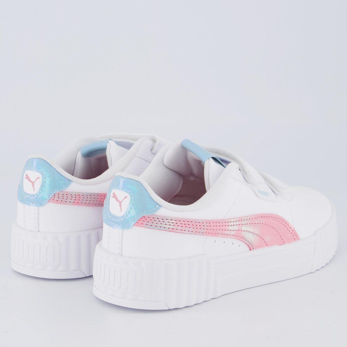 Tênis Puma Carina 3.0 Space Juvenil Branco e Rosa Branco 3