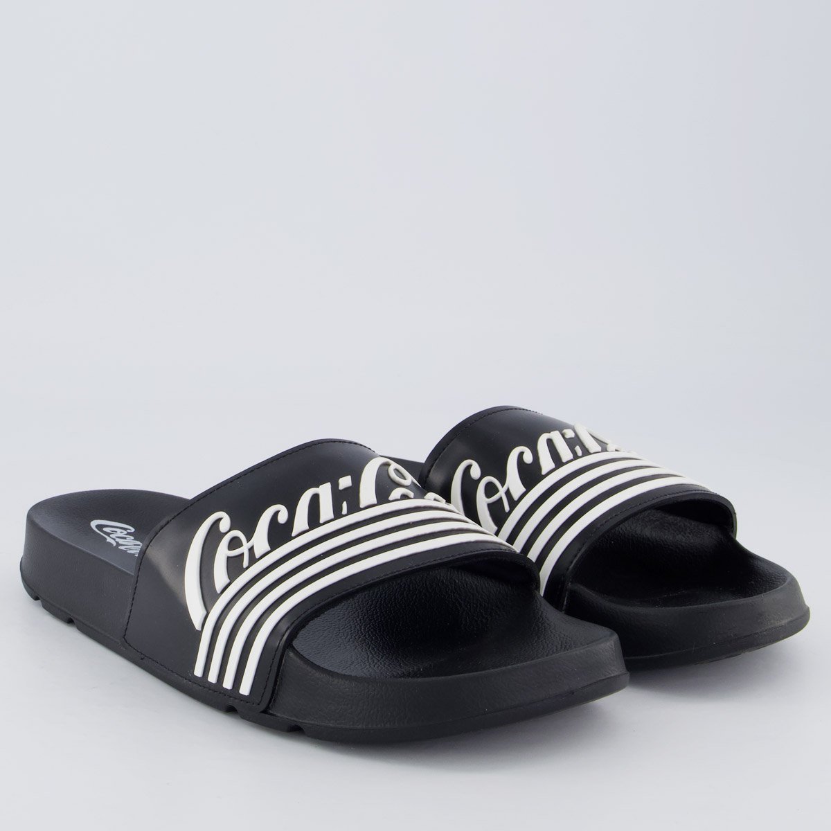 Chinelo Coca Cola Slide Moran Preto Preto 3