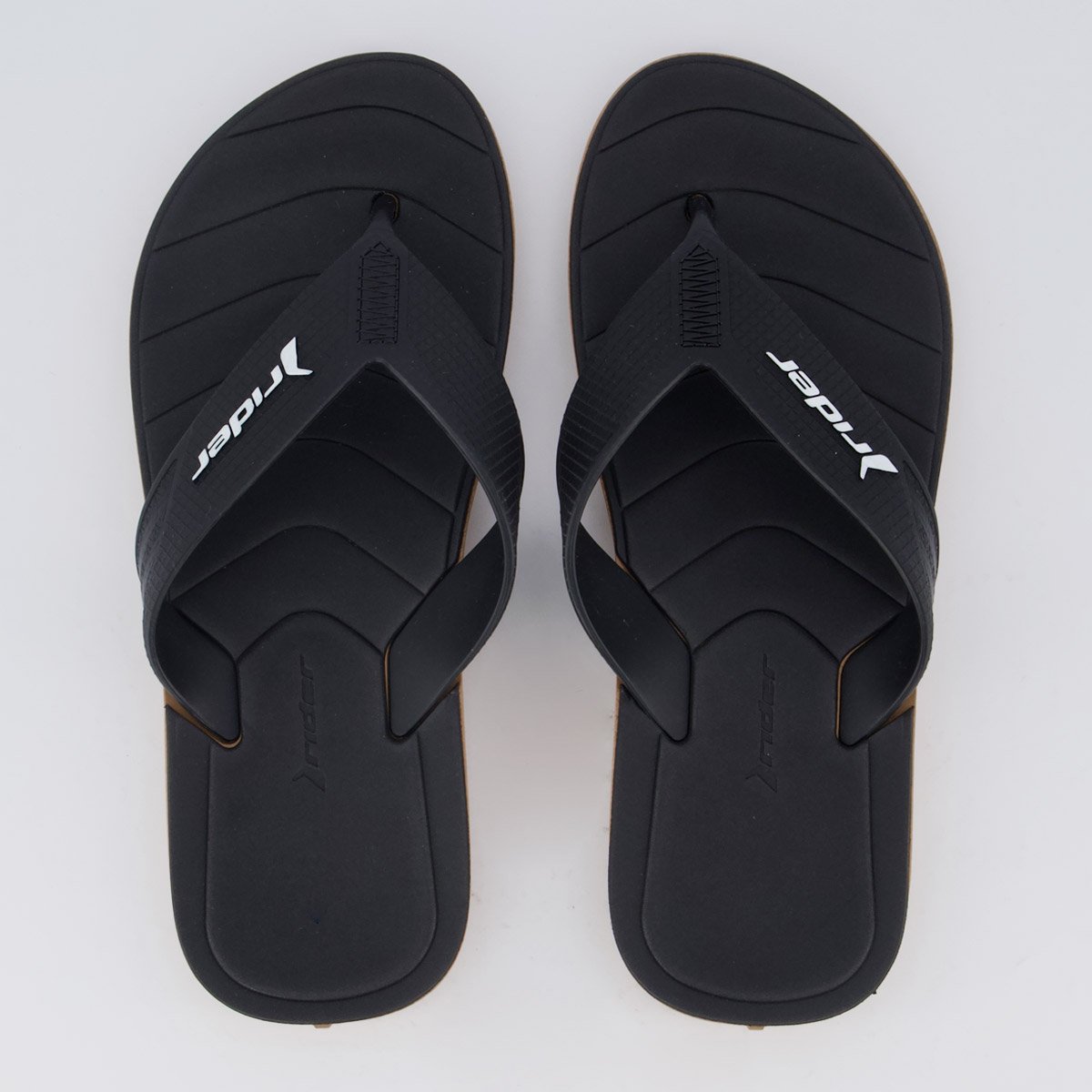 Chinelo Rider Pulse Preto e Bege
