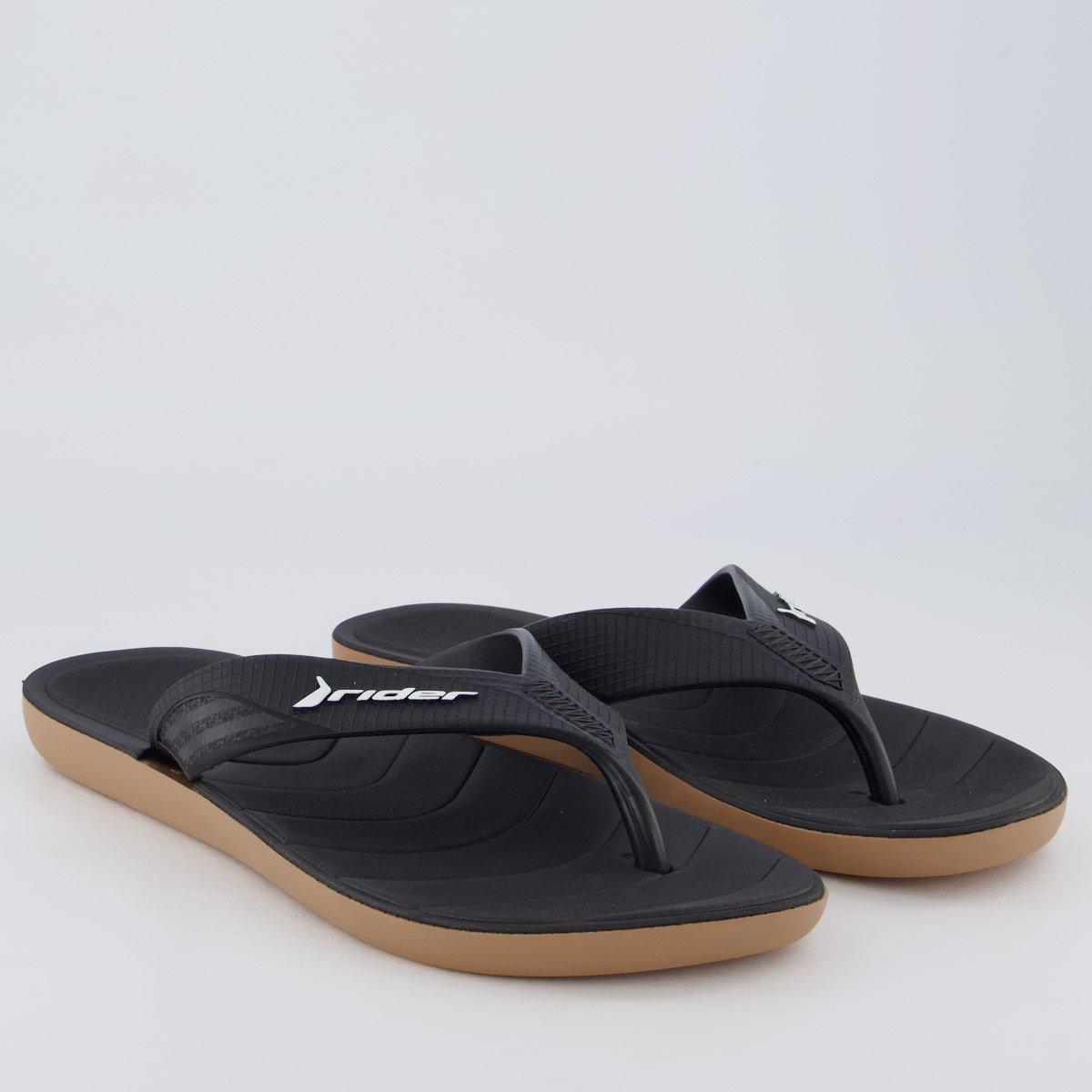 Chinelo Rider Pulse Preto e Bege Preto 3