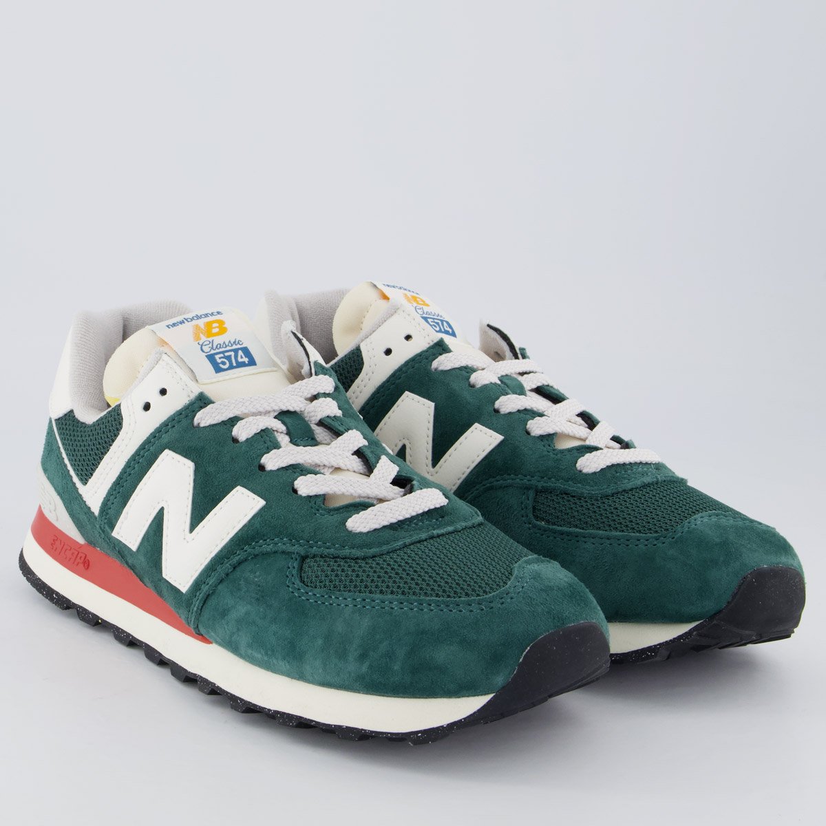 Tênis New Balance 574 V2 Verde e Laranja Verde 2