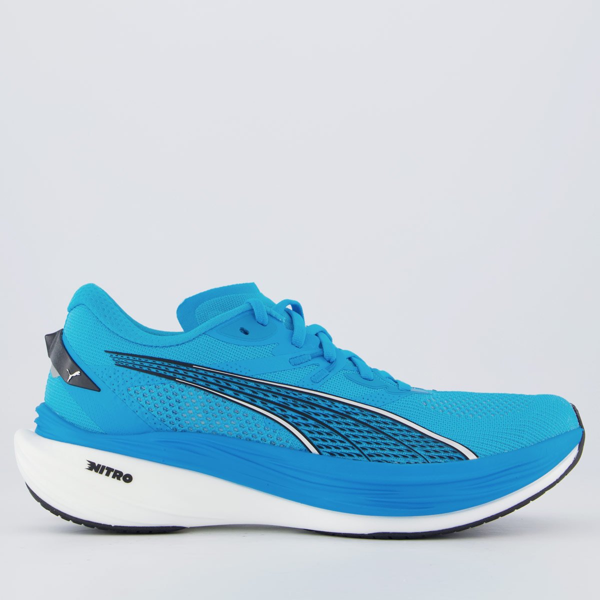 Tênis Puma Deviate Nitro 3 Azul e Branco