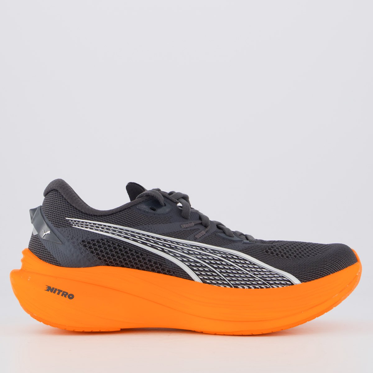 Tênis Puma Deviate Nitro 3 Preto e Laranja