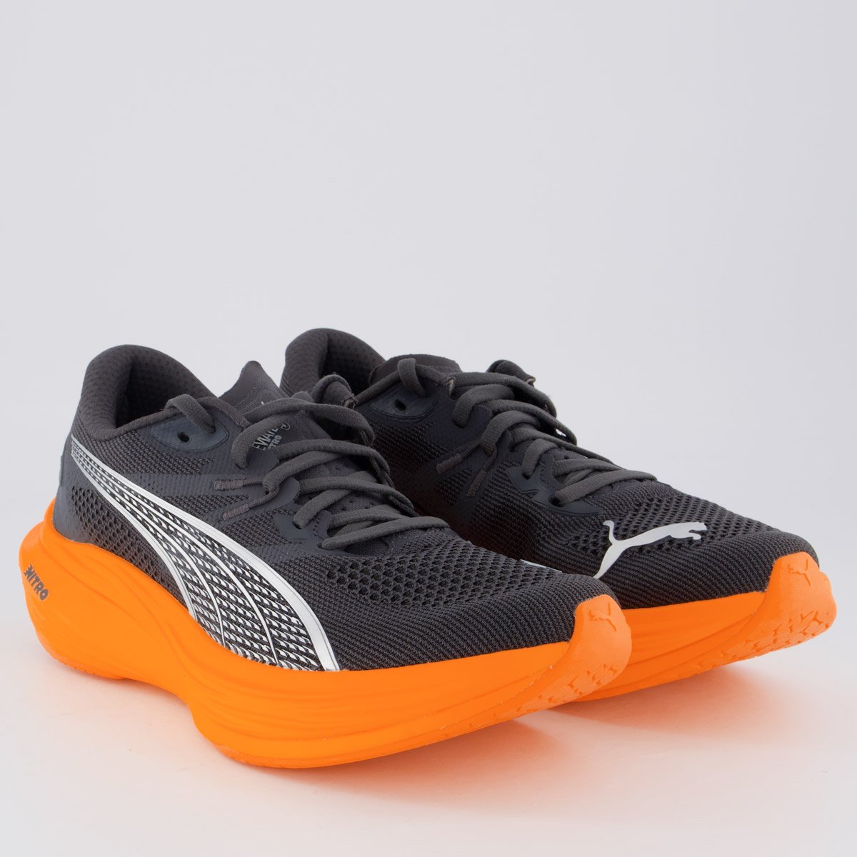 Tênis Puma Deviate Nitro 3 Preto e Laranja Preto/Laranja 2